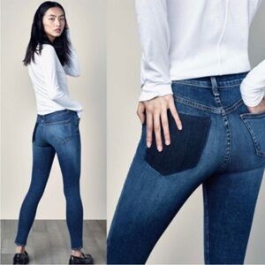 RAG & BONE Eddy Dive One Pocket Detail Dark Wash Skinny Jeans